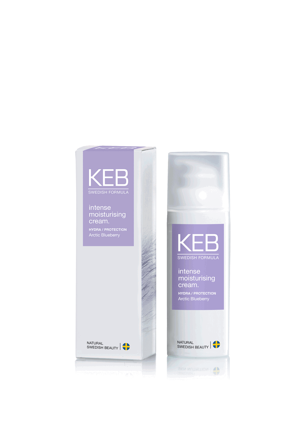 KEB Skincare oil control moisturising cream. und intense moisturising cream.