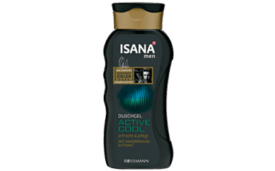 ISANA men ACTIVE COOL Duschgel Ron-Robert Ziegler Weltmeister-Edition