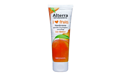 Alterra i ♥ fruits Handcreme Bio-Mango, Handmaske Bio-Erdbeere, Handpeeling Bio-Apfel & Hand- und Nagelcreme Bio-Himbeere