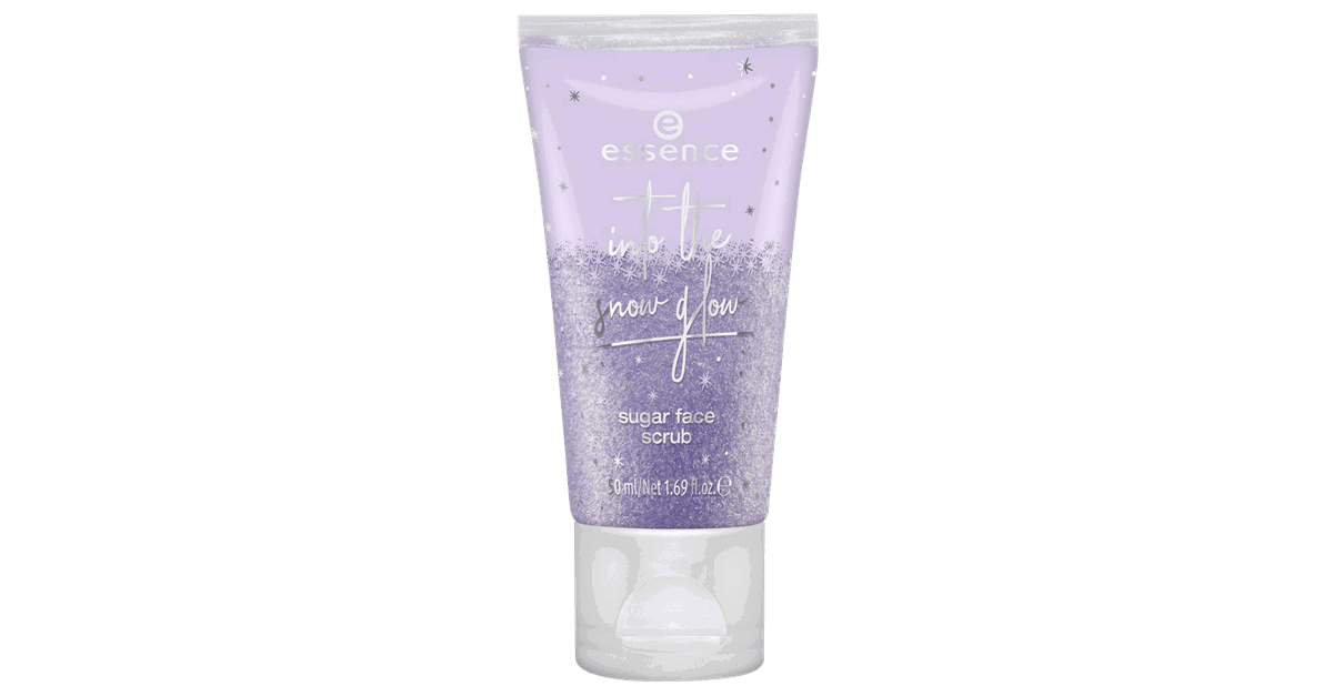 essence into the snow glow sugar face scrub