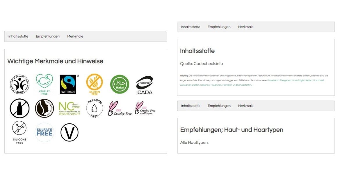 Ein neues Design für zusätzliche Informationen
