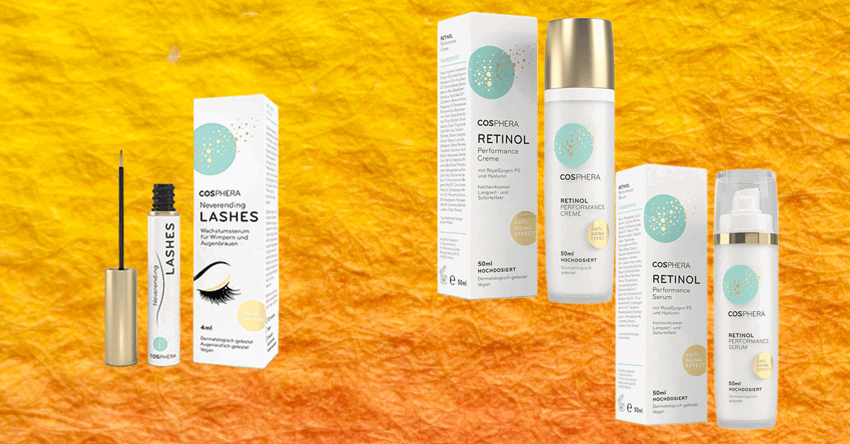 Gewinne eines von drei COSPHERA-Pflegeprodukten