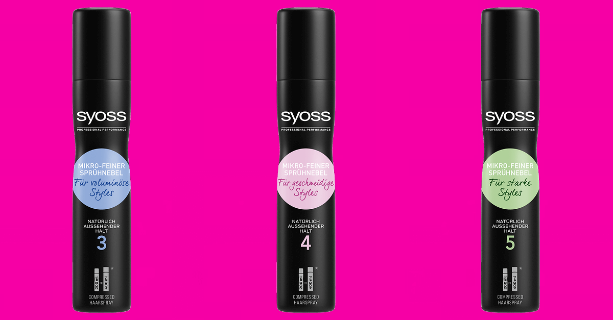 syoss Mikrofeiner Sprühnebel Compressed Haarspray 3, 4 und 5