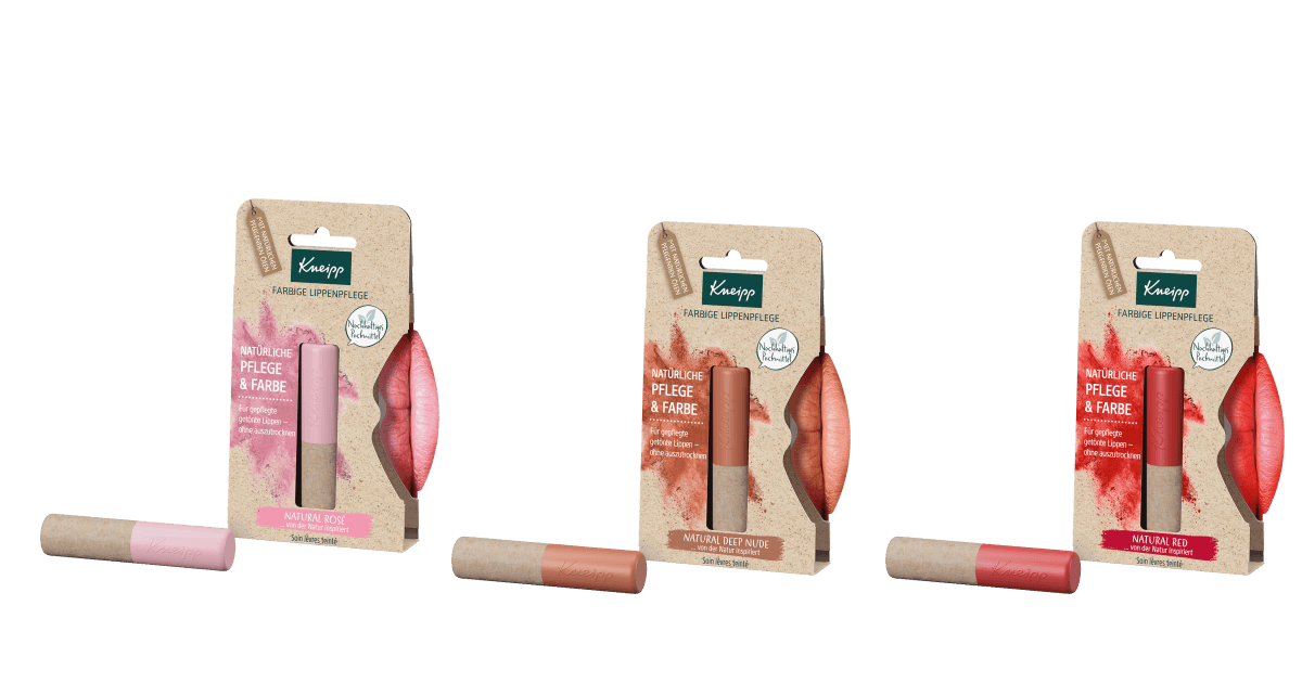 Kneipp Natürliche Pflege & Farbe Natural Deep Nude, Natural Red, Natural Rose