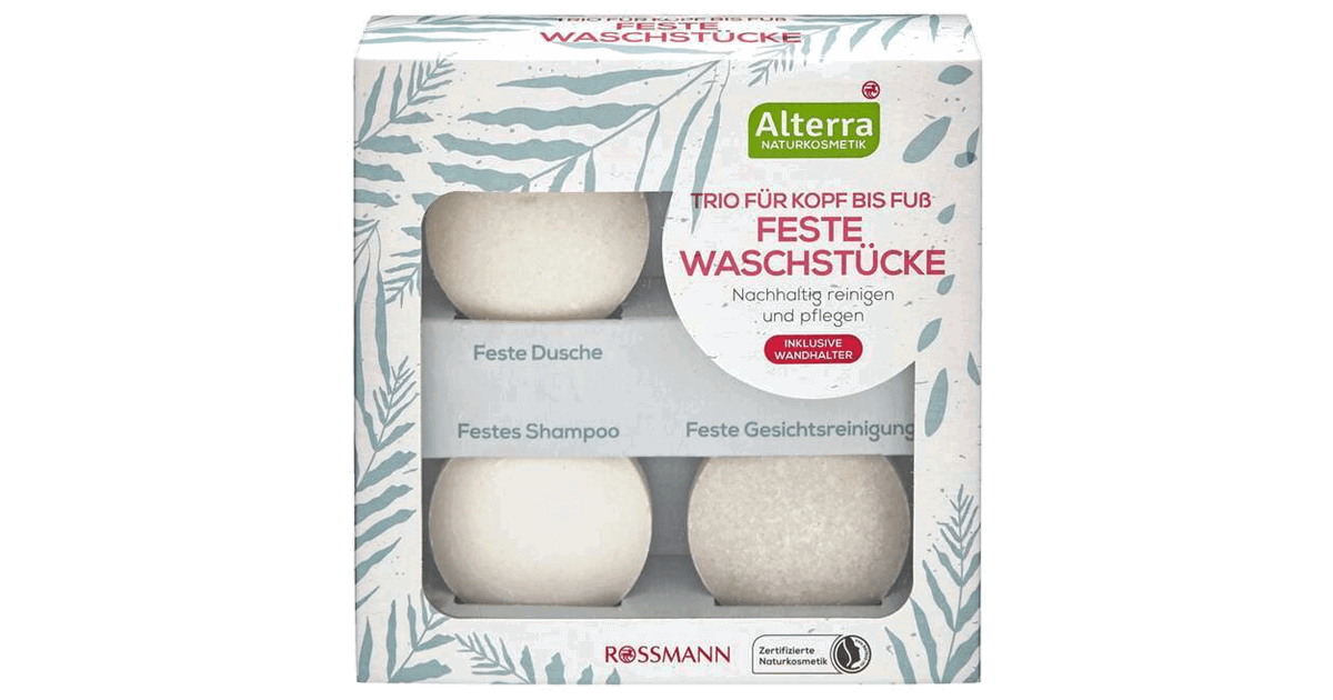 Alterra Trio für Kopf bis Fuß Feste Waschstücke