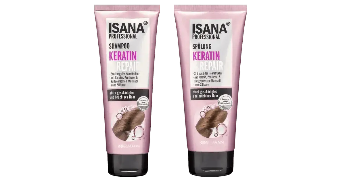 ISANA Professional Keratin & Repair Shampoo und Spülung