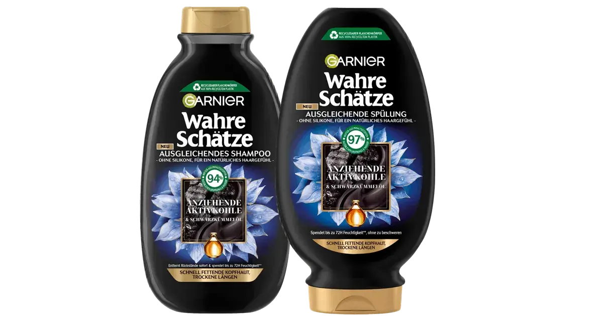 Garnier Wahre Schätze Anziehendes Shampoo und Spülung