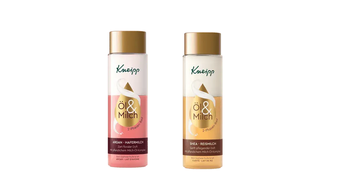 Kneipp 2-Phasen-Ölbad Argan & Hafermilch und Shea & Reismilch