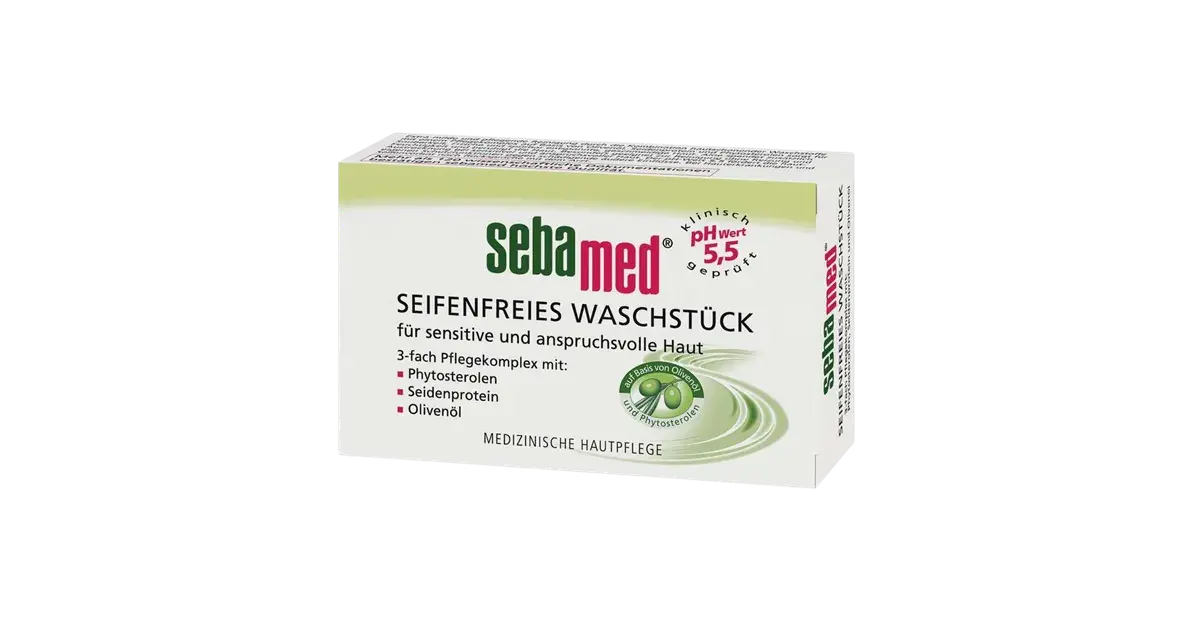 sebamed Seifenfreies Waschstück für sensitive und anspruchsvolle Haut