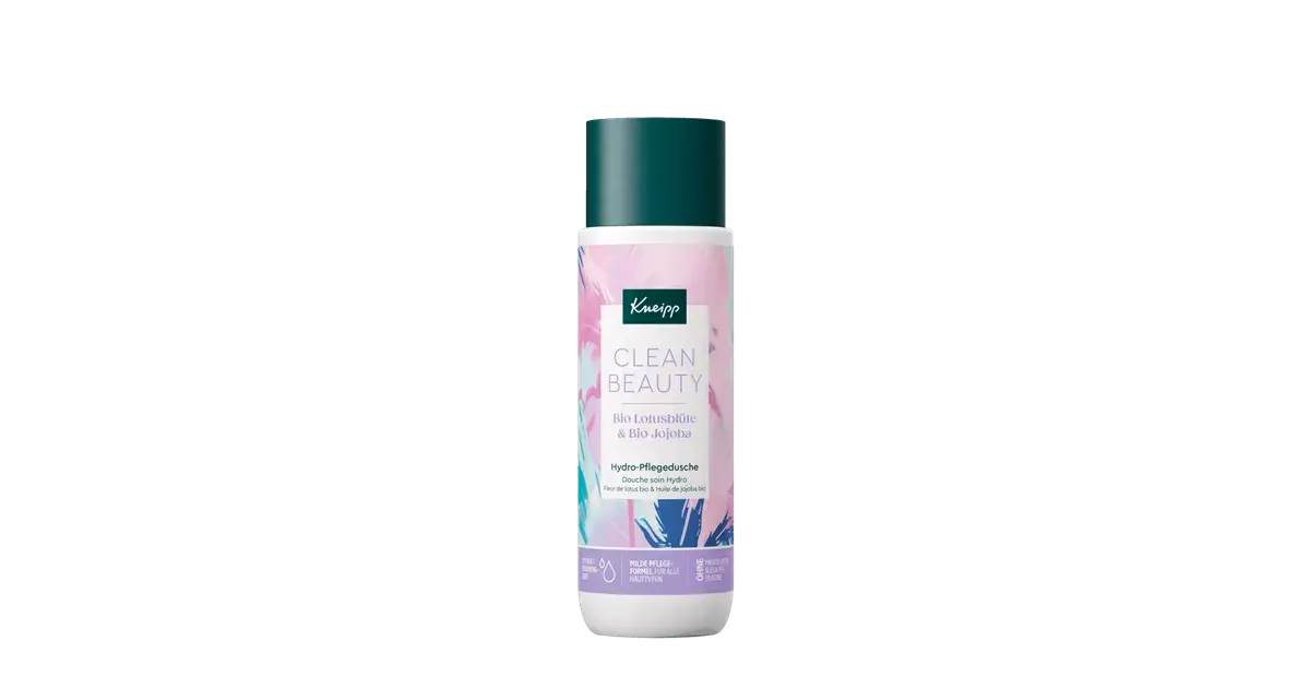 Kneipp Clean Beauty Hydro-Pflegedusche Bio Lotusblüte & Bio Jojoba und Bio Alge & Meersalz