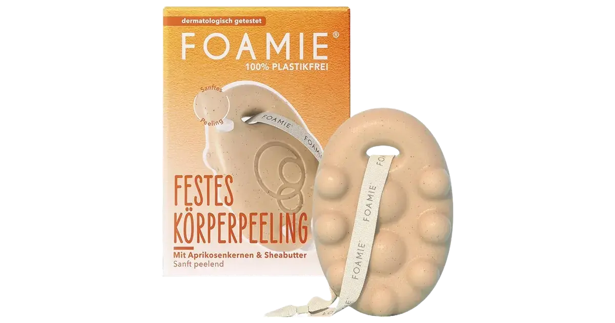 Foamie Festes Körperpeeling mit Aprikosenkernen & Sheabutter