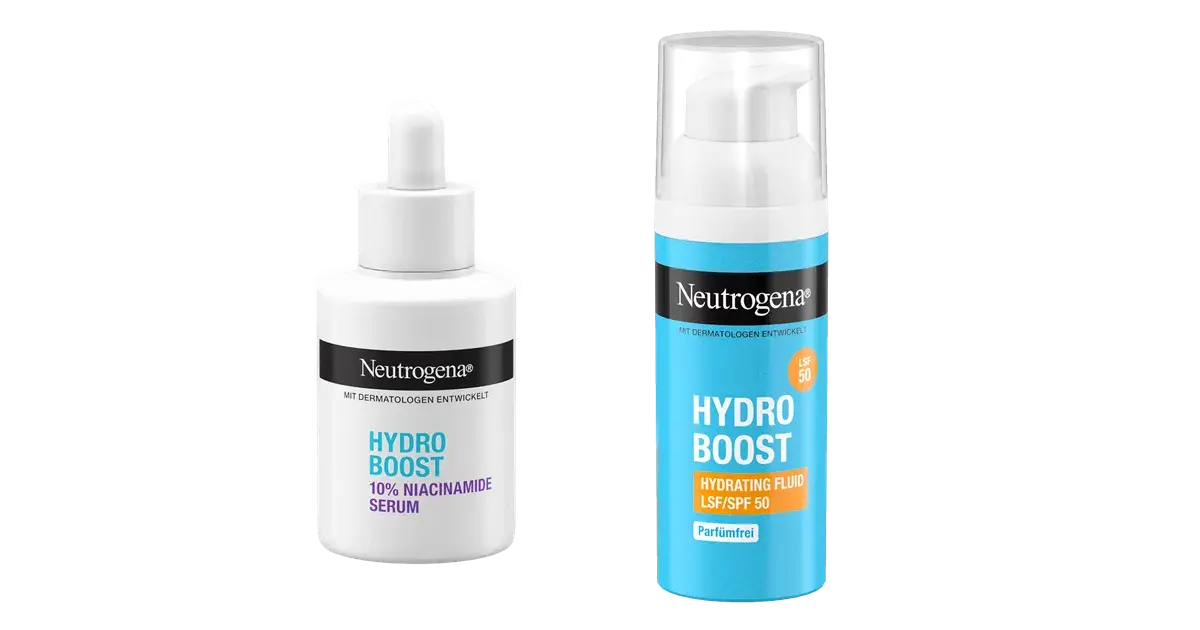 Neutrogena® launcht das Hydro Boost 10% Niacinamide Serum und das Hydro Boost Hydrating Fluid LSF 50 | Presse