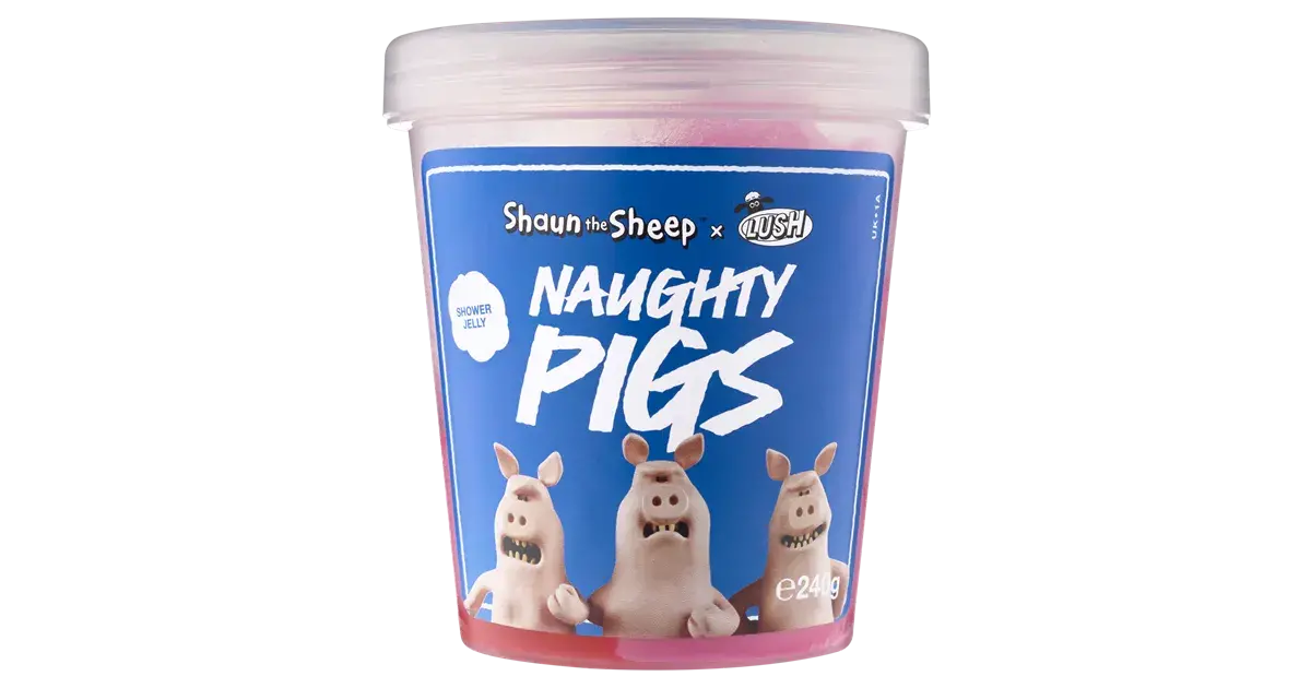 shaunthesheepxlushnaughtypigsduschjelly Shaun the Sheep x Lush The Naughty Pigs Duschjelly