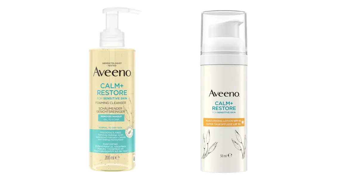 aveeno_jul25 Aveeno® erweitert seine Calm + Restore Gesichtspflege-Reihe | Presse
