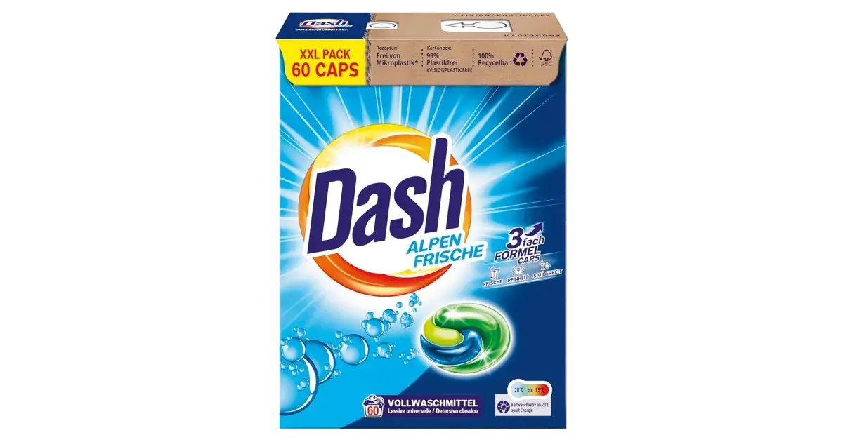 Dash Vollwaschmittel Caps Alpen Frische
