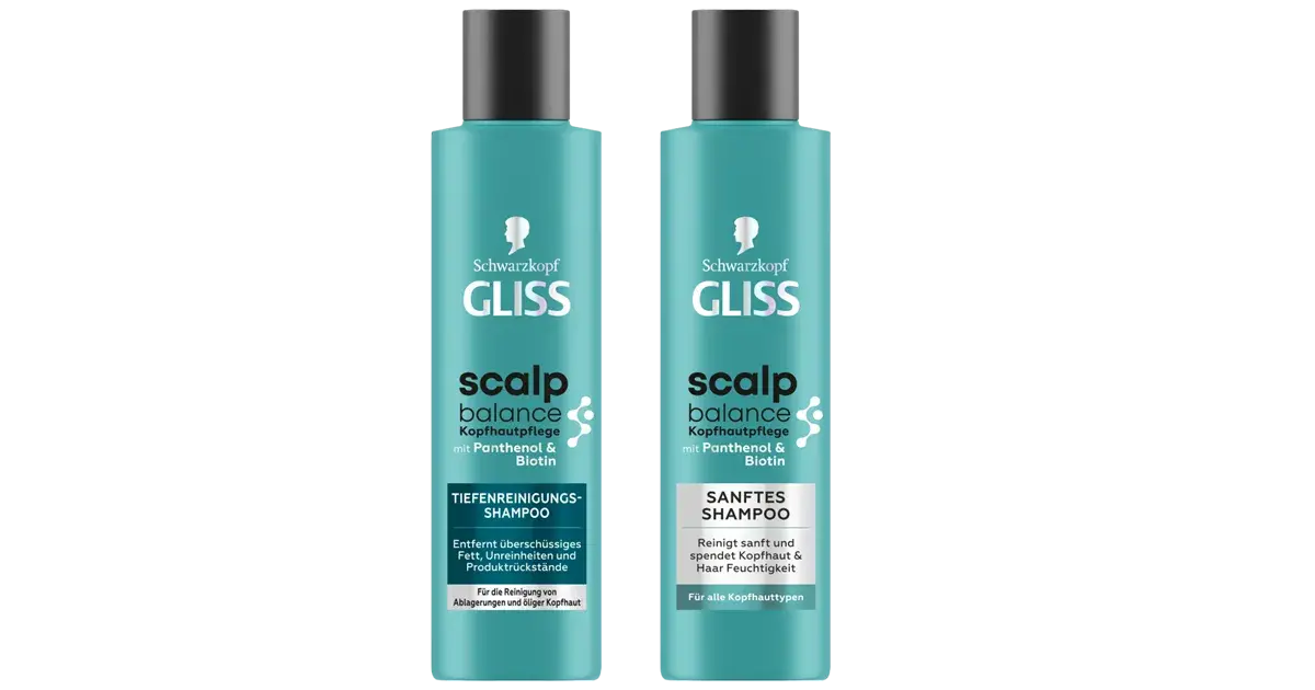 Gliss Kur Scalp balance sanftes Shampoo und Shampoo Tiefenreinigung