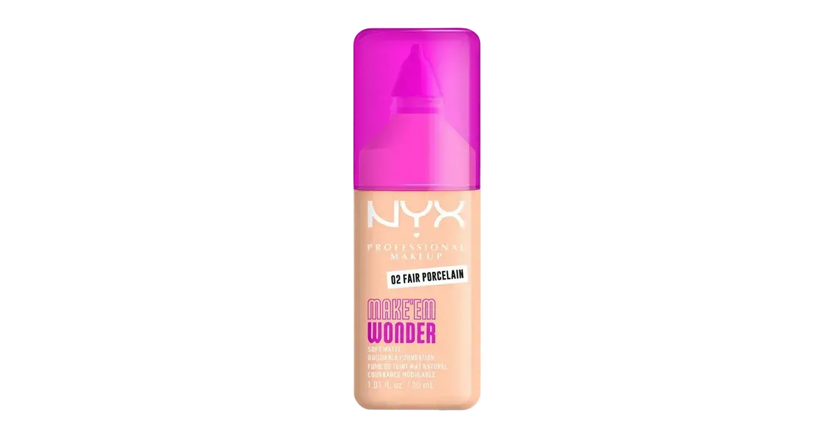 NYX Make'em Wonder Soft Matte Buildable Foundation 02 Fair Porcelain