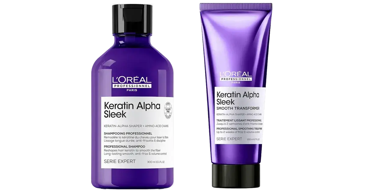 lorealprofessionnelkeratinalphasleekshampoosmoothtransformer L'Oréal Professionnel Serie Expert Keratin Alpha Sleek Shampoo & Smooth Transformer