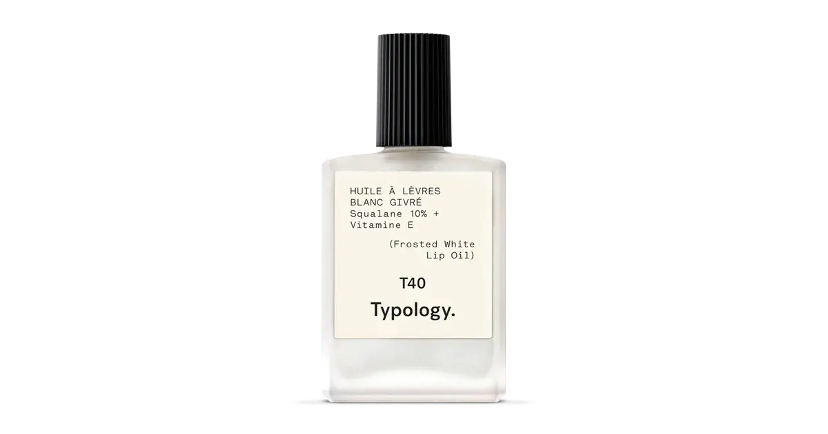 typologyt40frostedwhitelipoil Vorschaubild für: Typology Lip Oil Limited Edition T40 | Presse